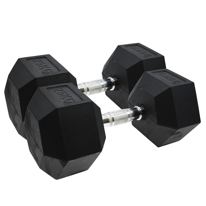 Rubber Hex Dumbbells