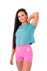 Crop Tee - Castaway Blue