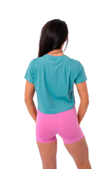 Crop Tee - Castaway Blue