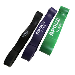 Resistance bands Black- Purple-Green - Apollo Fitness