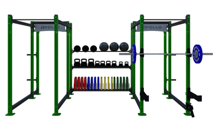 Two Bay Custom Modular Rack with Storage Bay - Apollo Fitness
