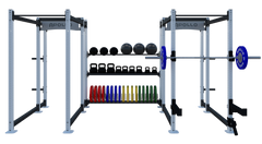 Two Bay Custom Modular Rack with Storage Bay - Apollo Fitness
