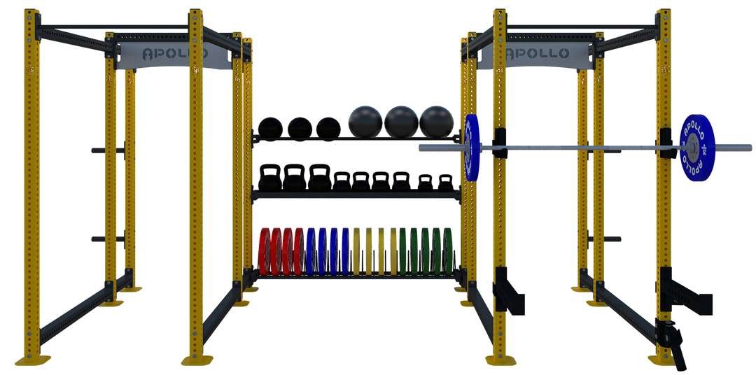 Two Bay Custom Modular Rack with Storage Bay - Apollo Fitness