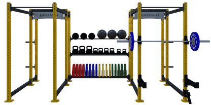 Two Bay Custom Modular Rack with Storage Bay - Apollo Fitness