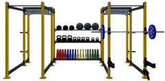 Two Bay Custom Modular Rack with Storage Bay - Apollo Fitness