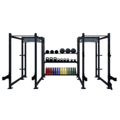 Two Bay Custom Modular Rack with Storage Bay - Apollo Fitness