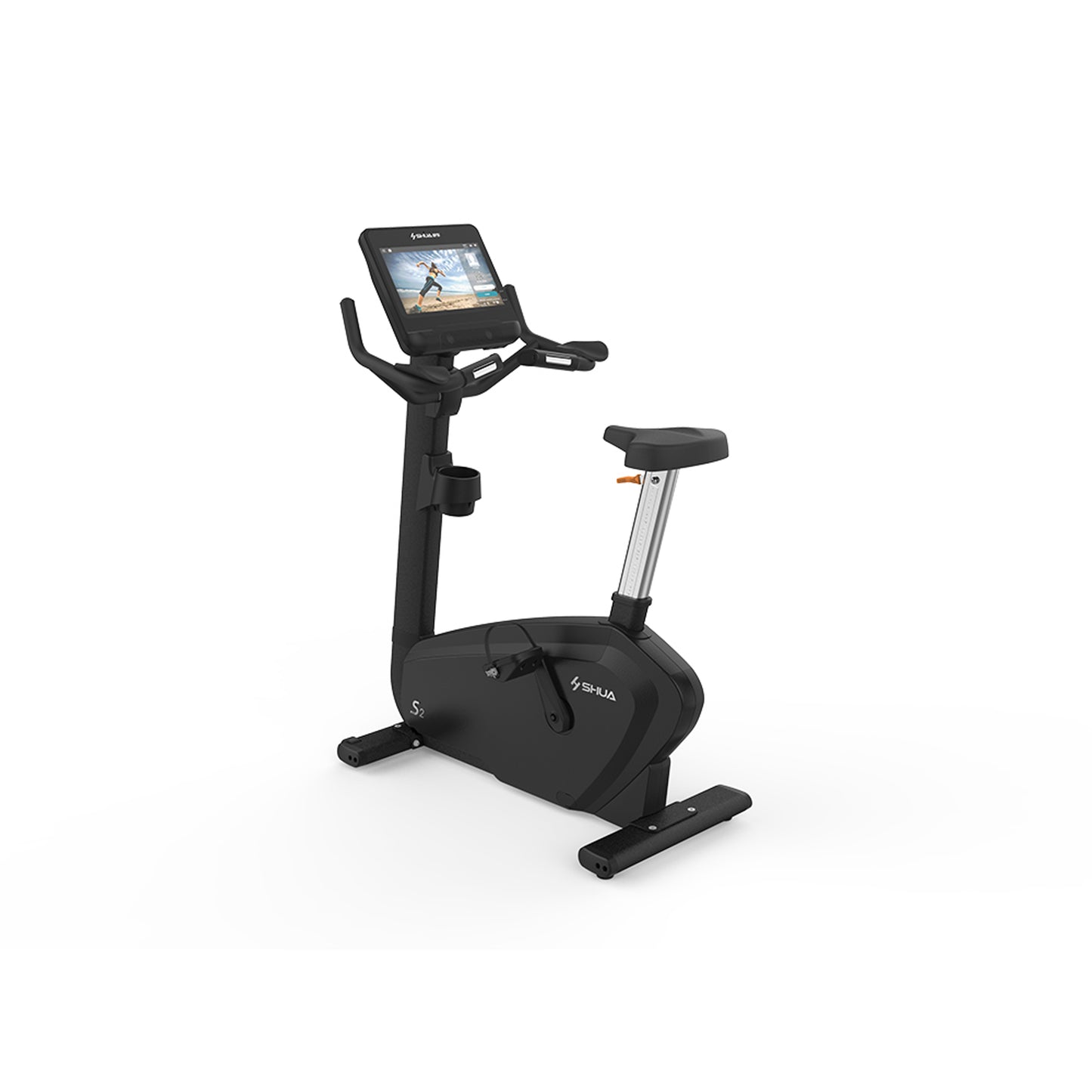 SHUA Upright Bike SH-B9100U&SH-B9100UT Diagonal View - Apollo Fitness