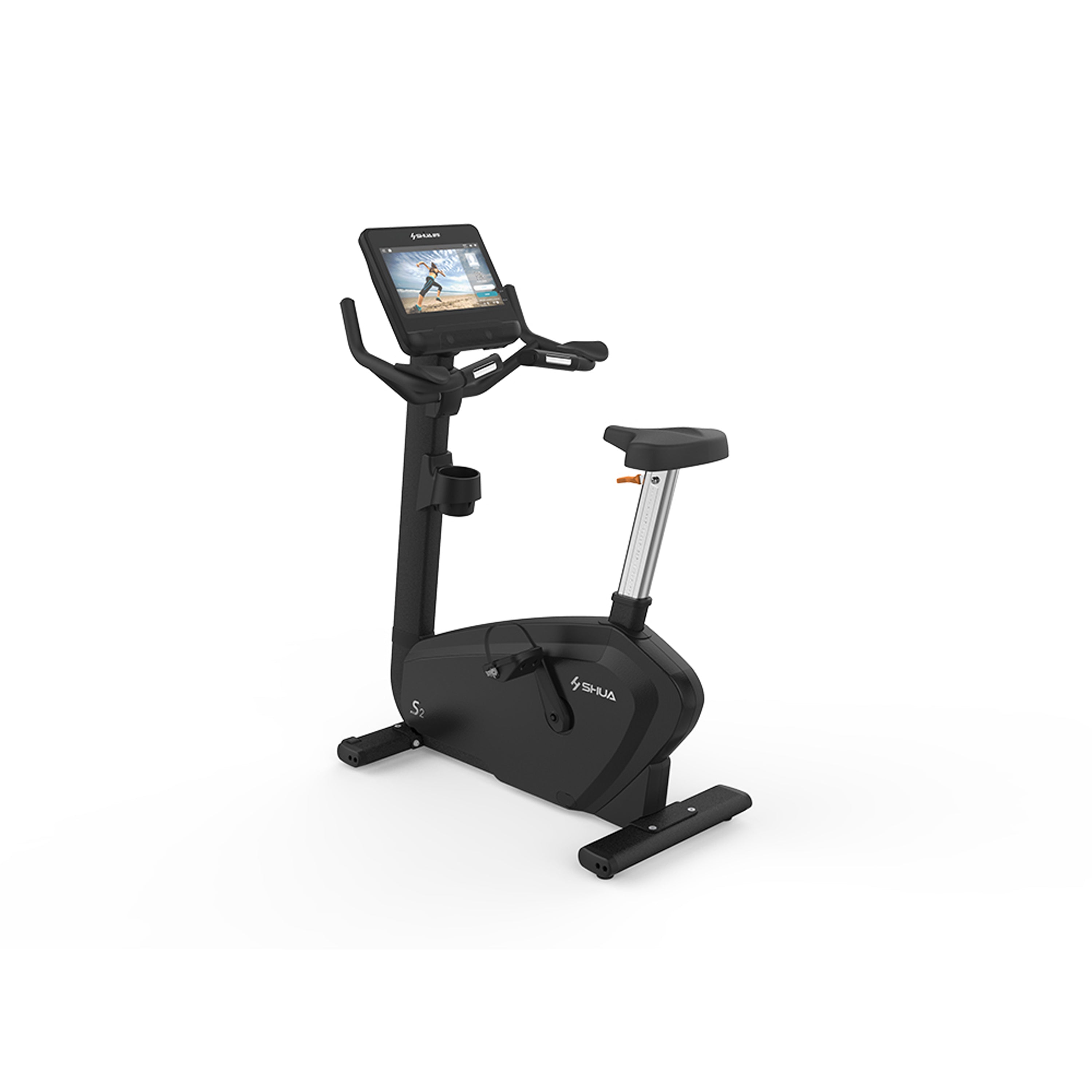 SHUA Upright Bike SH-B9100U&SH-B9100UT Diagonal View - Apollo Fitness