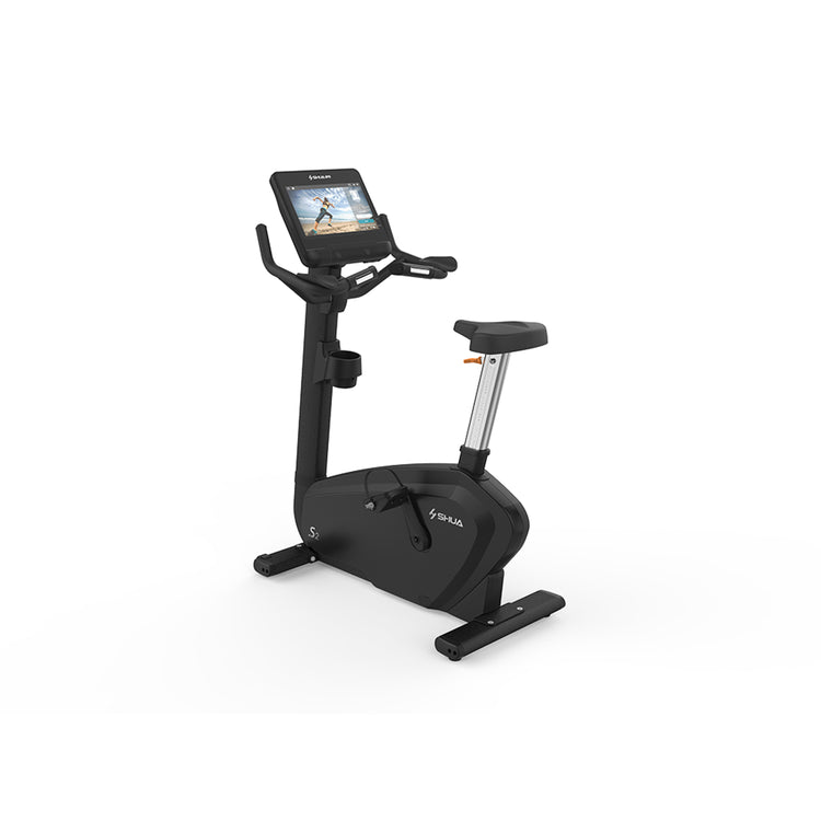 SHUA Upright Bike SH-B9100U&SH-B9100UT Diagonal View - Apollo Fitness