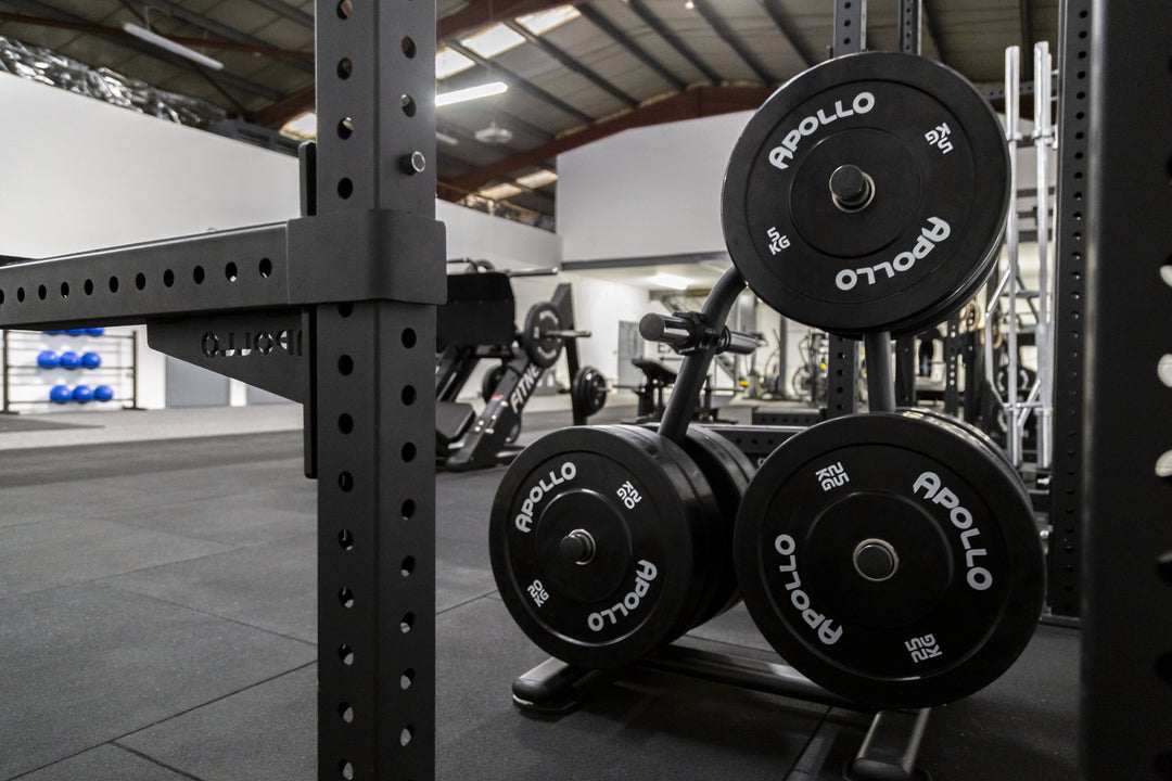 Black bumper plate- Apollo Fitness