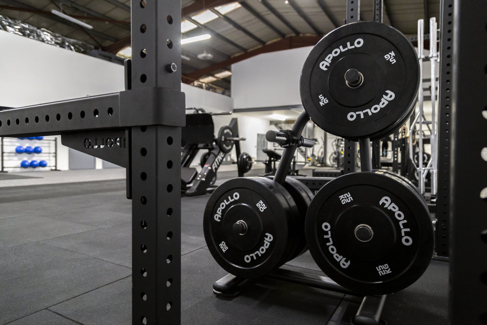 Black bumper plate- Apollo Fitness