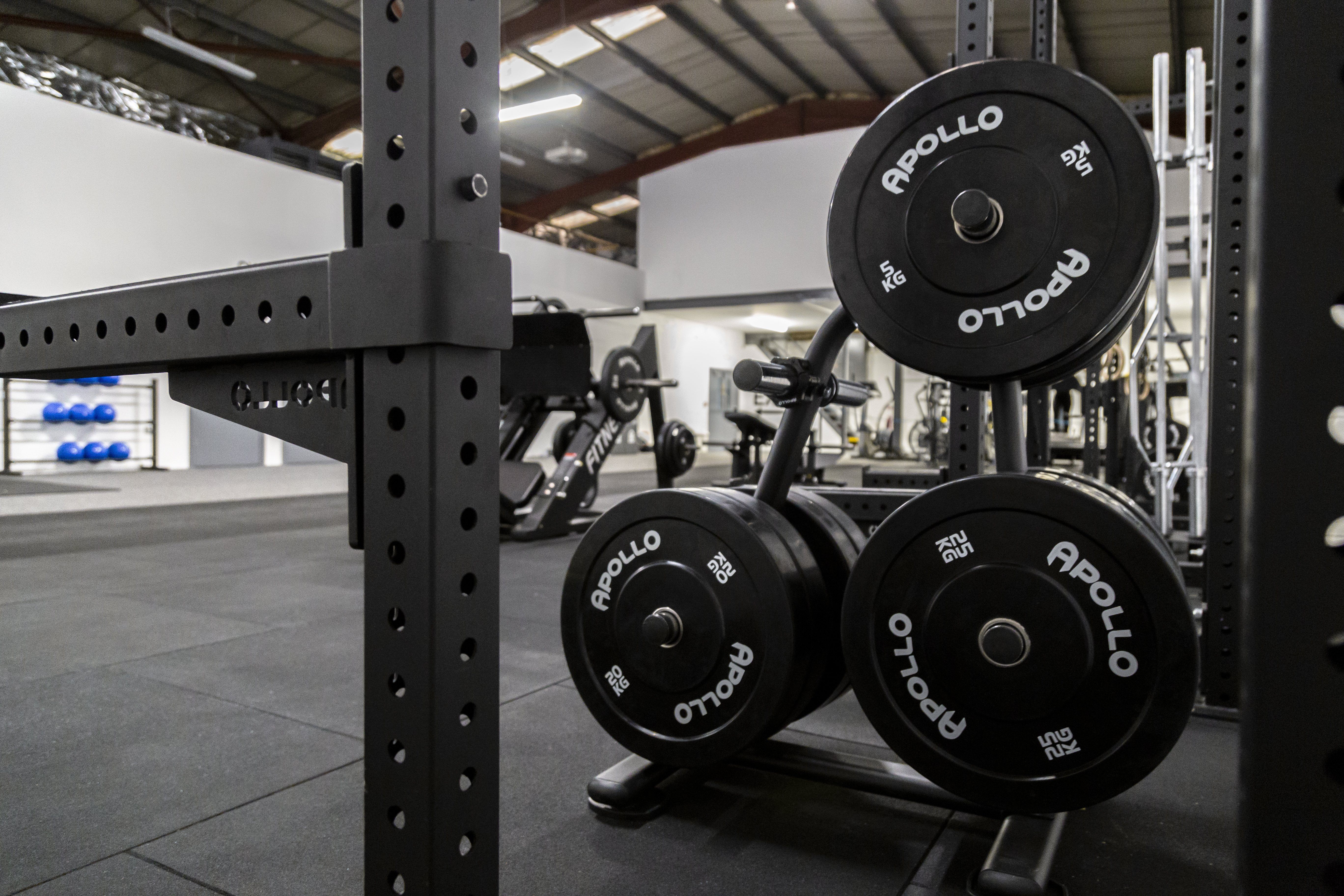 Black bumper plate- Apollo Fitness