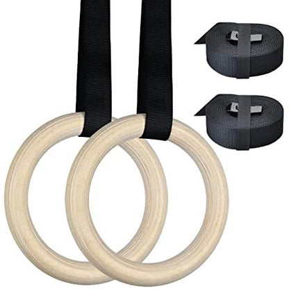 Wooden Gym Rings - Apollo Fitness
