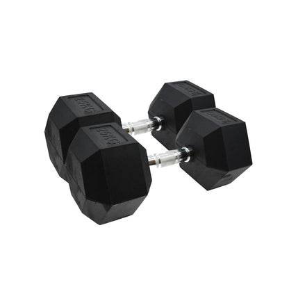 Rubber Hex Dumbbells - Apollo Fitness