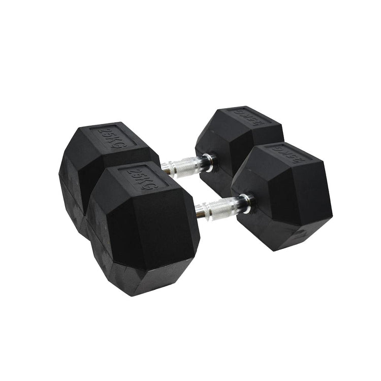 Rubber Hex Dumbbells - Apollo Fitness