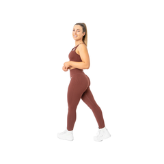 Ribbed Leggings - Walnut