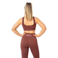 Ribbed Leggings - Walnut