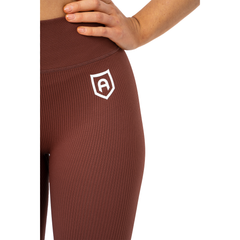 Ribbed Leggings - Walnut